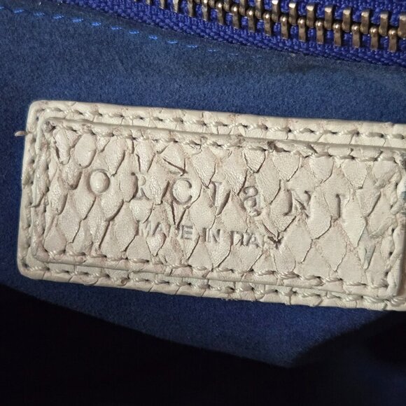 Orciani snake effect genuine leather hobo, made in Italy - Picture 7 of 10